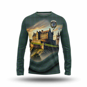 Arbuthnot Tartan Family Crest Long Sleeve T-Shirt with Scottish Ancient Castle Style Unisex - Tartan Vibes Clothing
