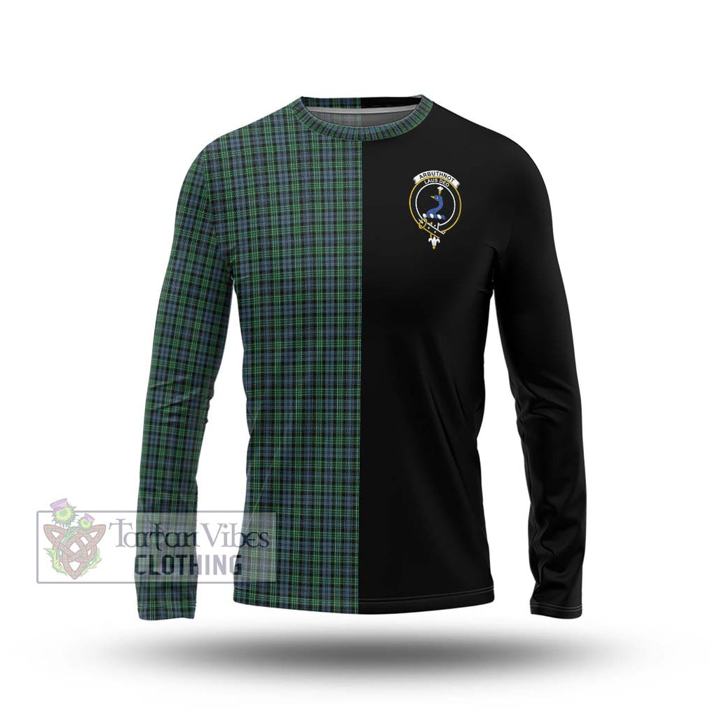 Arbuthnot Tartan Long Sleeve T-Shirt with Family Crest and Half Of Me Style Unisex - Tartanvibesclothing Shop