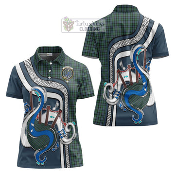 Arbuthnot Tartan Women's Polo Shirt with Epic Bagpipe Style