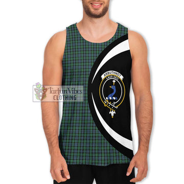 Arbuthnot Tartan Men's Tank Top with Family Crest Circle Style