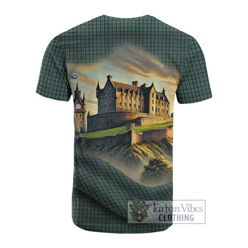Arbuthnot Tartan Family Crest Cotton T-shirt with Scottish Ancient Castle Style - Tartan Vibes Clothing