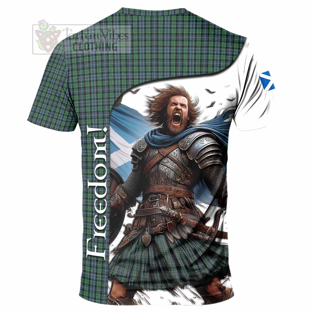 Arbuthnot Crest Tartan T-Shirt Inspired by the Freedom of Scottish Warrior