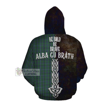 Arbuthnot Tartan Family Crest Cotton Hoodie Alba Gu Brath Be Brave Lion Ancient Style Pullover Hoodie - Tartan Vibes Clothing
