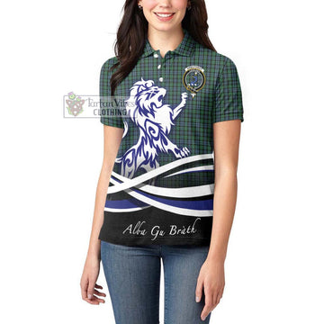 Arbuthnot Tartan Women's Polo Shirt with Alba Gu Brath Regal Lion Emblem