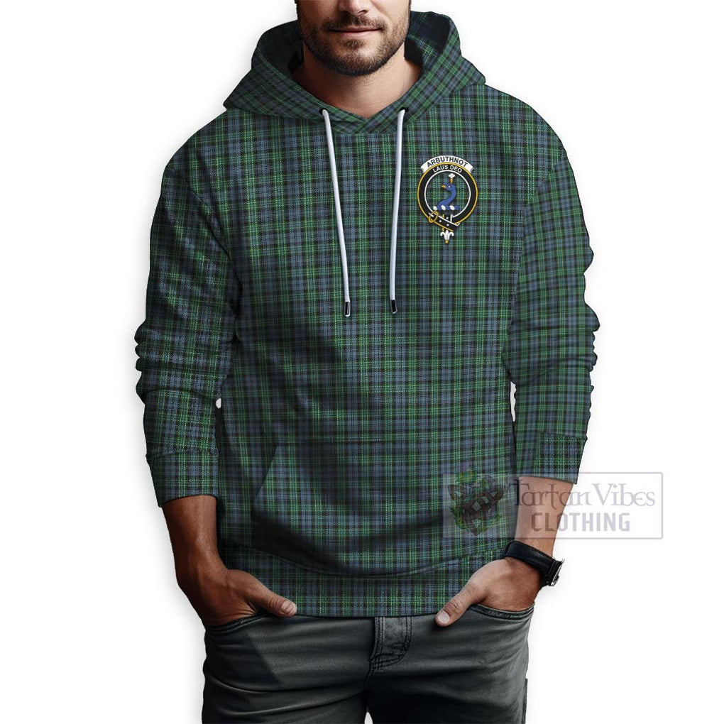 Arbuthnot Tartan Hoodie with Family Crest Celtic Skull Style - Tartan Vibes Clothing