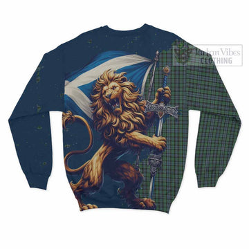 Arbuthnot Tartan Family Crest Sweatshirt with Scottish Majestic Lion