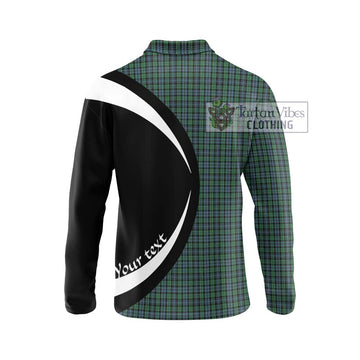 Arbuthnot Tartan Long Sleeve Polo Shirt with Family Crest Circle Style