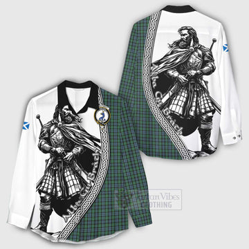 Arbuthnot Tartan Clan Crest Women's Casual Shirt with Highlander Warrior Celtic Style