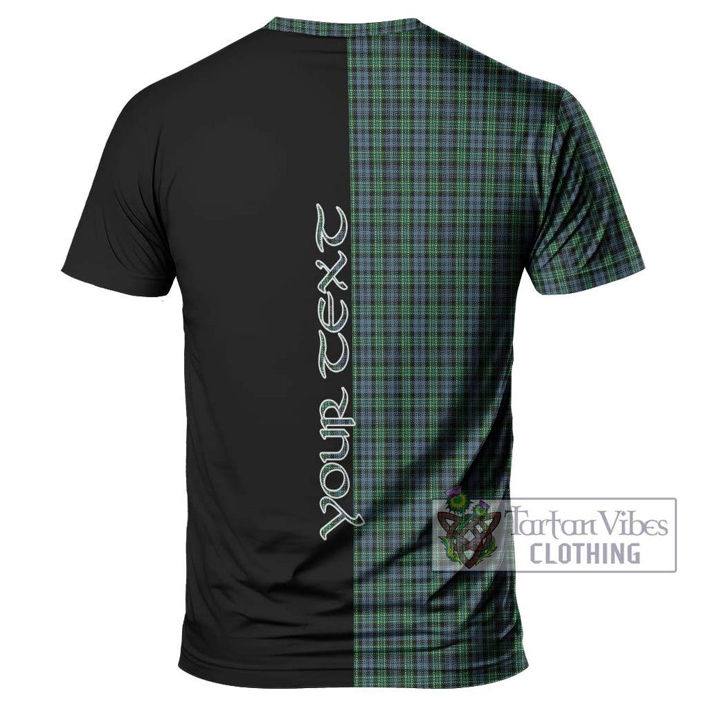 Arbuthnot Tartan T-Shirt with Family Crest and Half Of Me Style - Tartanvibesclothing Shop