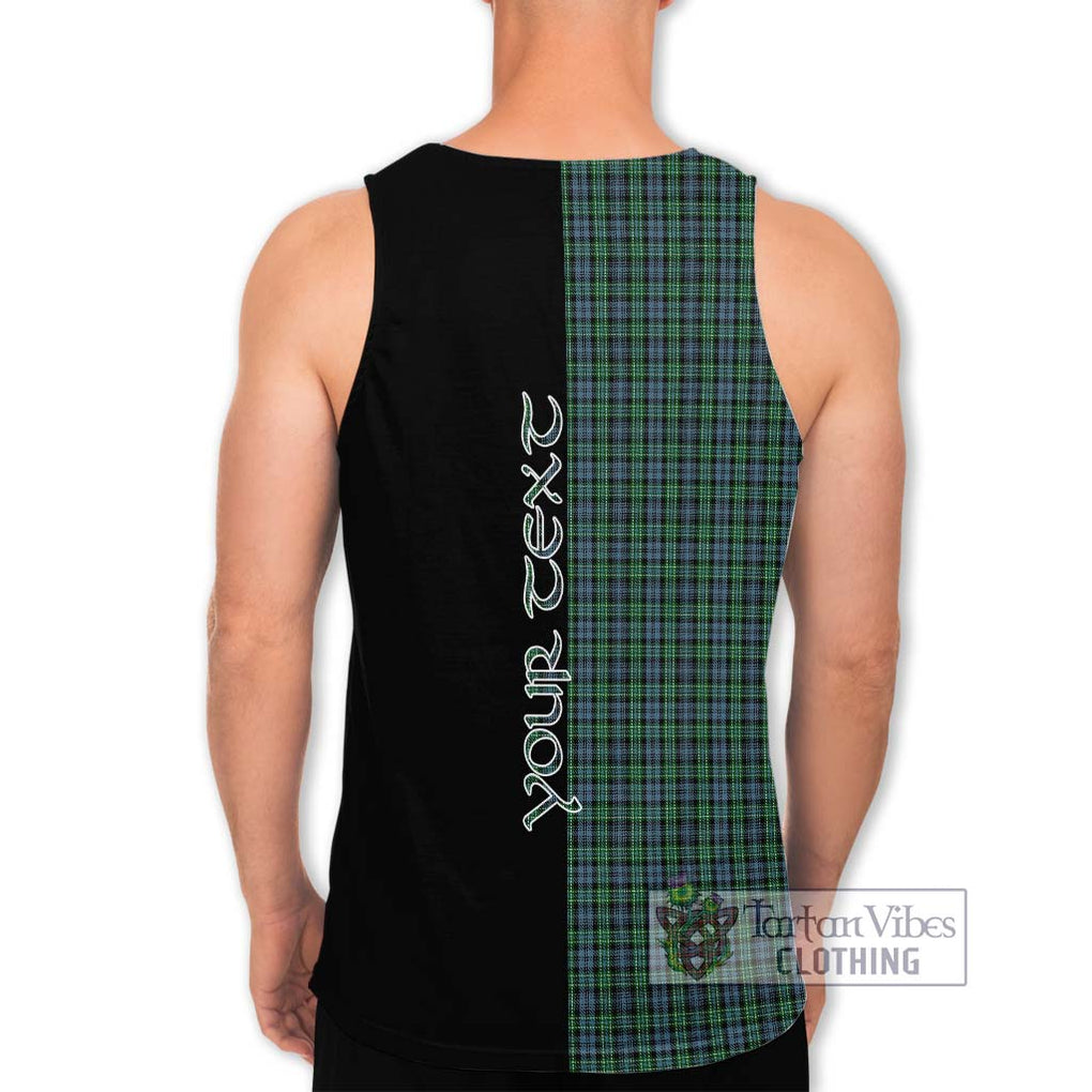 Arbuthnot Tartan Men's Tank Top with Family Crest and Half Of Me Style - Tartanvibesclothing Shop