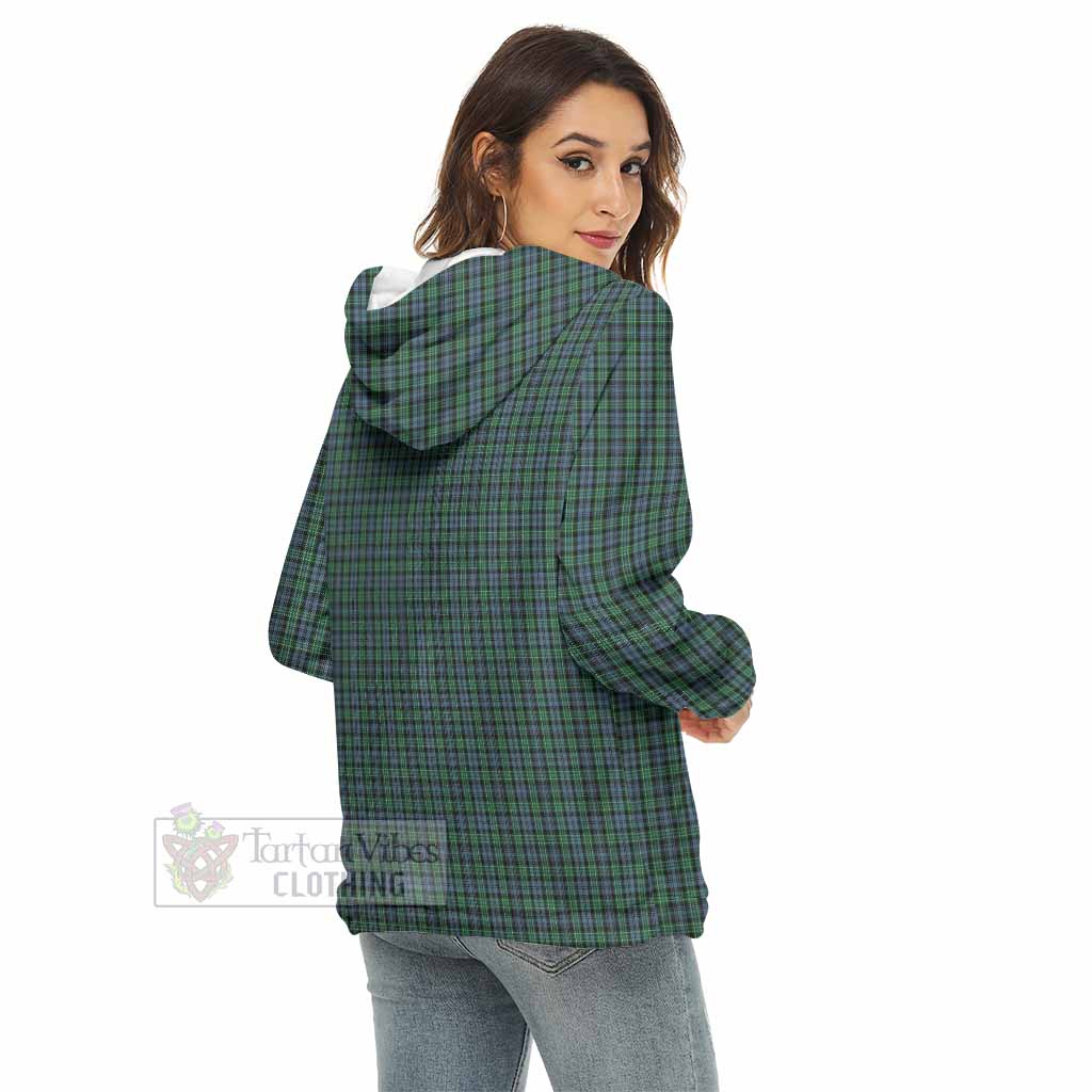 Arbuthnot Tartan Women's Borg Fleece Hoodie with Half Zip - Tartan Vibes Clothing