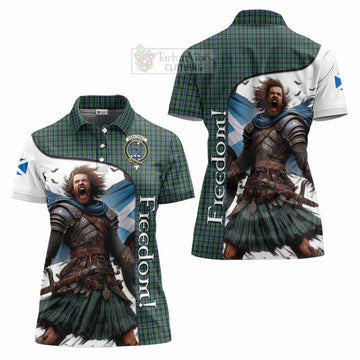 Arbuthnot Crest Tartan Women's Polo Shirt Inspired by the Freedom of Scottish Warrior