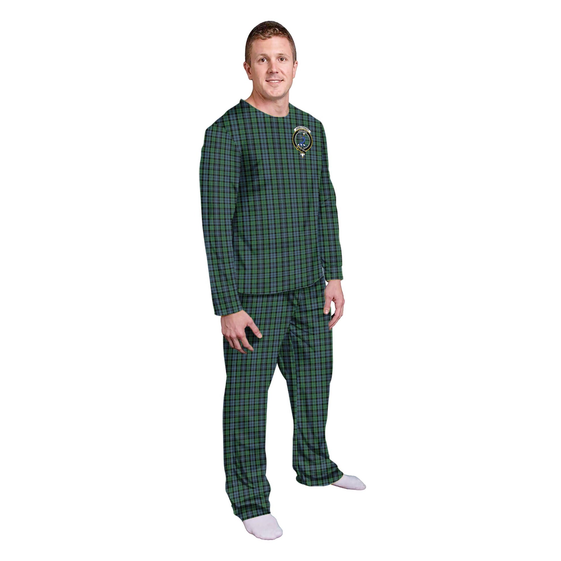 Arbuthnot Tartan Pajamas Family Set with Family Crest - Tartan Vibes Clothing