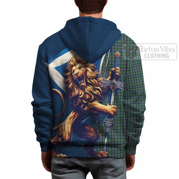 Arbuthnot Tartan Family Crest Hoodie with Scottish Majestic Lion