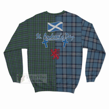 Arbuthnot Tartan Sweatshirt Happy St. Andrew's Day Half Tartan Style