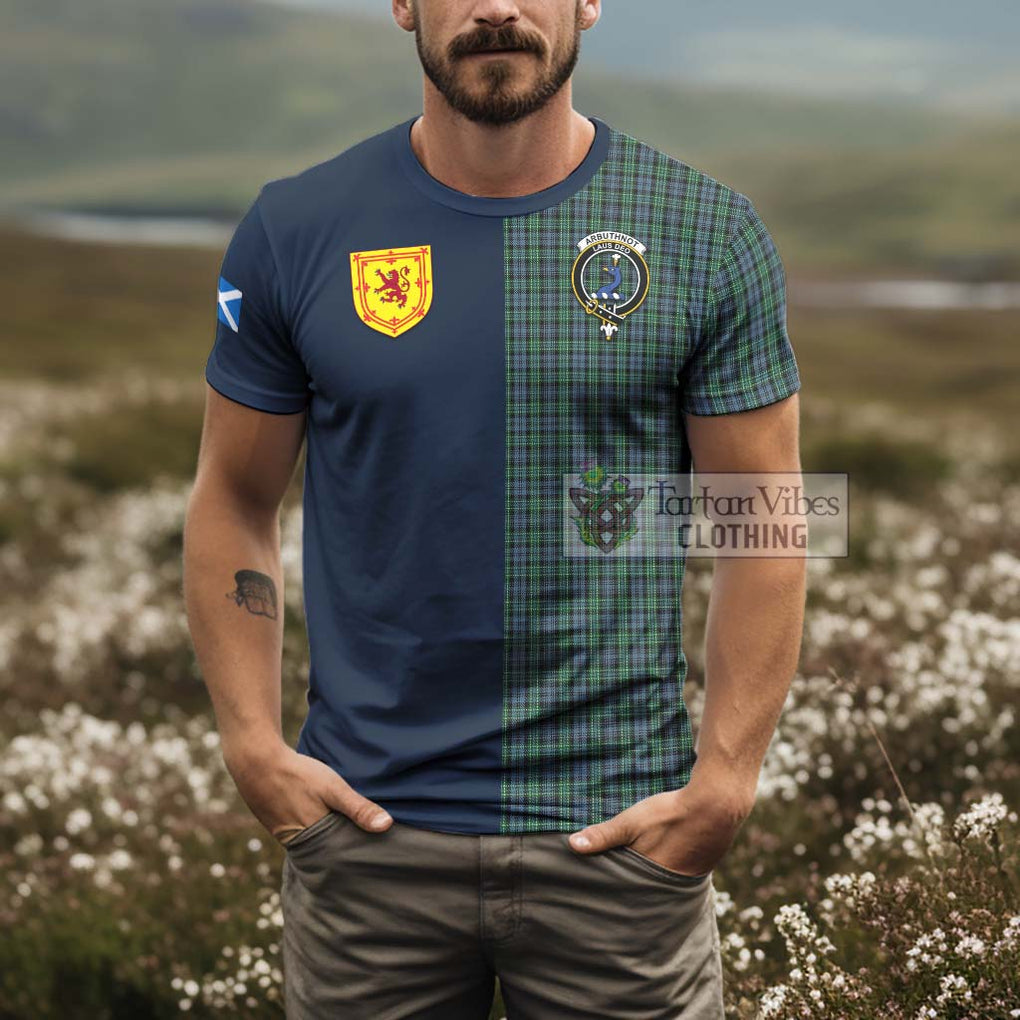 Arbuthnot Tartan T-Shirt Alba with Scottish Lion Royal Arm Half Style - Tartan Vibes Clothing