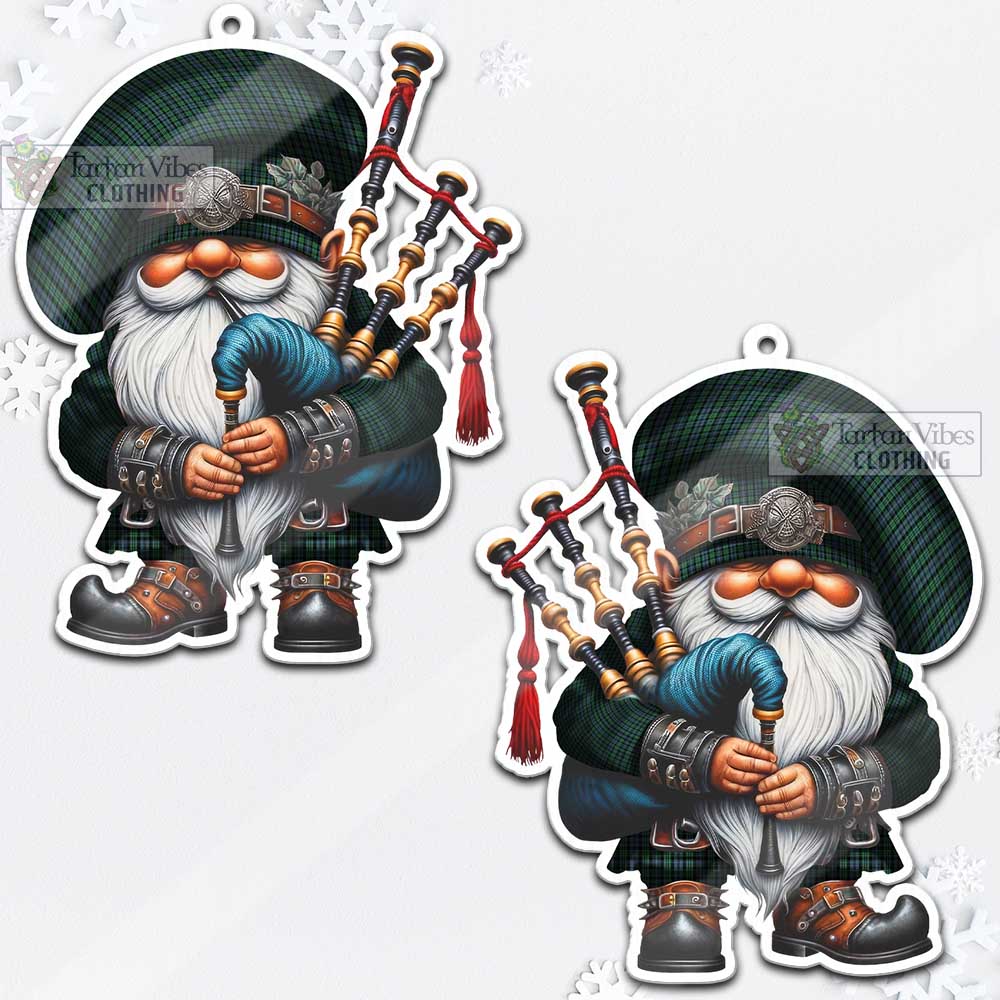 Tartan Vibes Clothing Arbuthnot Tartan Badpiper Gnome Christmas Ornament