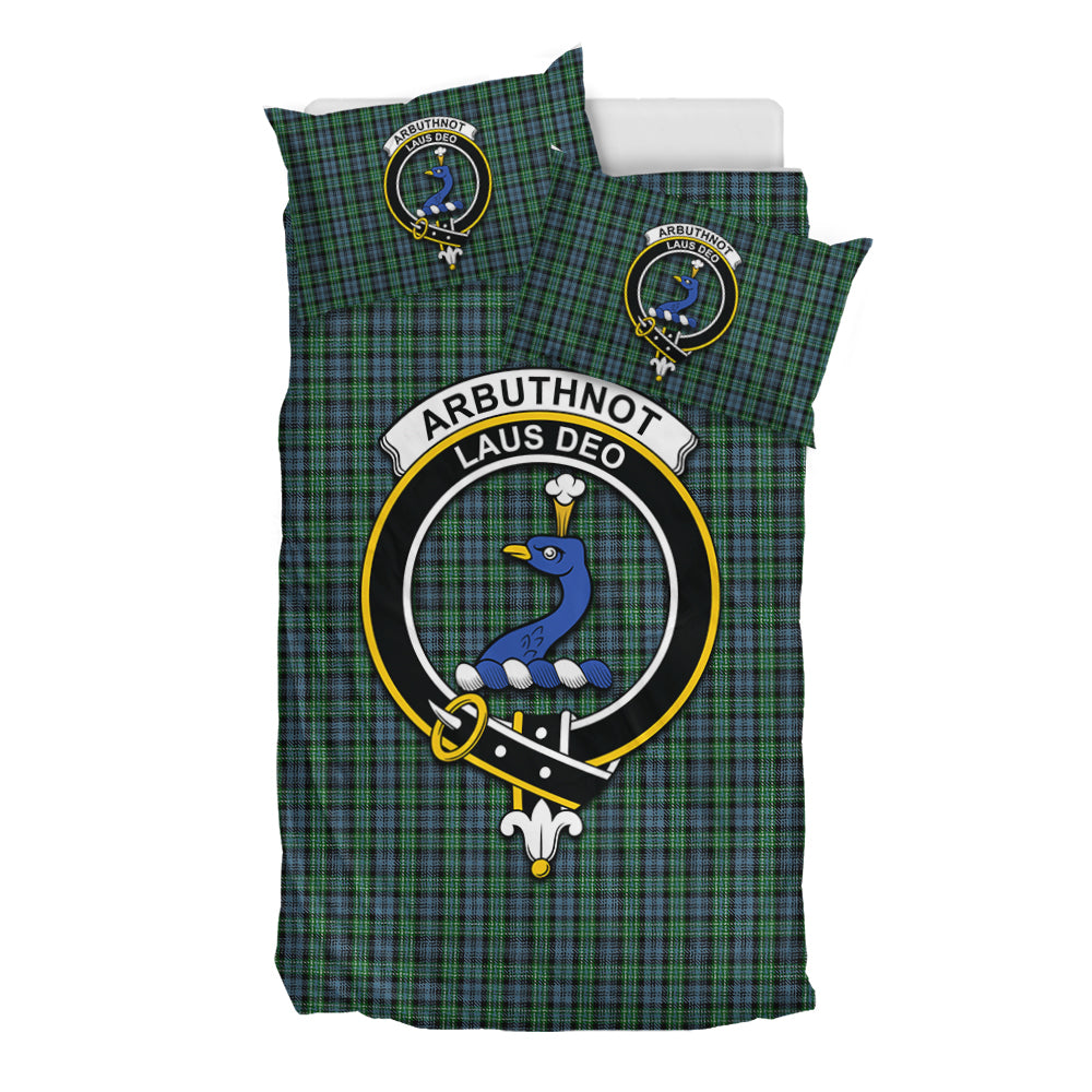 Arbuthnot Tartan Bedding Set with Family Crest - Tartan Vibes Clothing