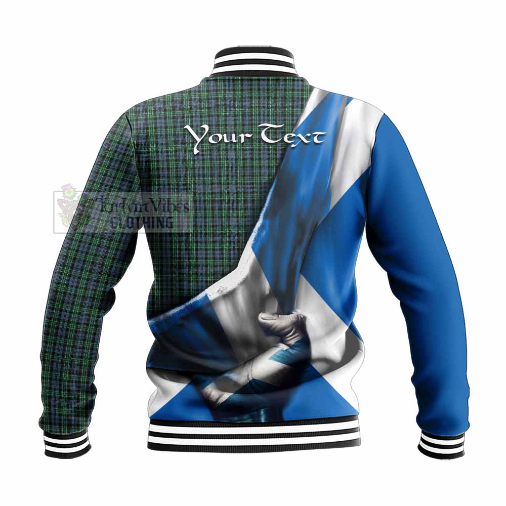 Tartan Vibes Clothing Arbuthnot Tartan Baseball Jacket with Family Crest Scotland Patriotic Style