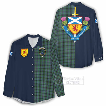 Arbuthnot Tartan Women's Casual Shirt Alba with Scottish Lion Royal Arm Half Style