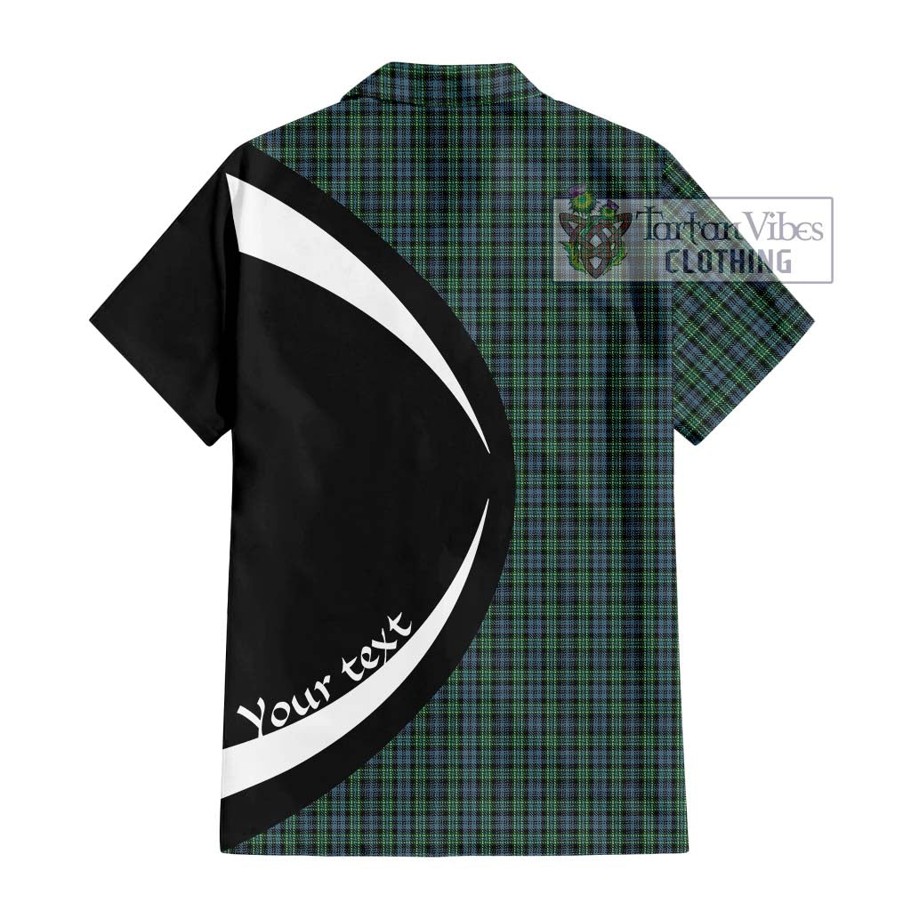 Arbuthnot Tartan Short Sleeve Button Up with Family Crest Circle Style - Tartan Vibes Clothing