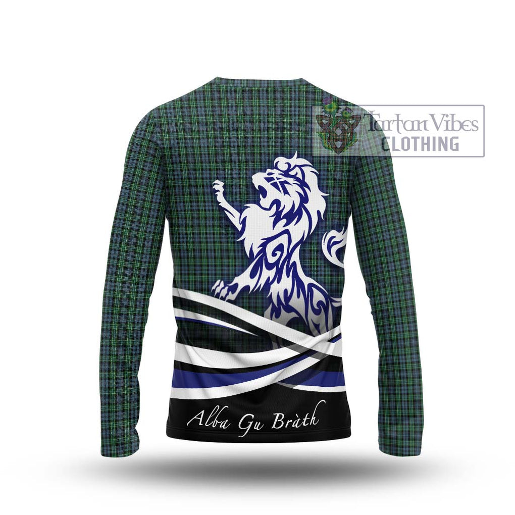 Arbuthnot Tartan Long Sleeve T-Shirt with Alba Gu Brath Regal Lion Emblem - Tartanvibesclothing Shop