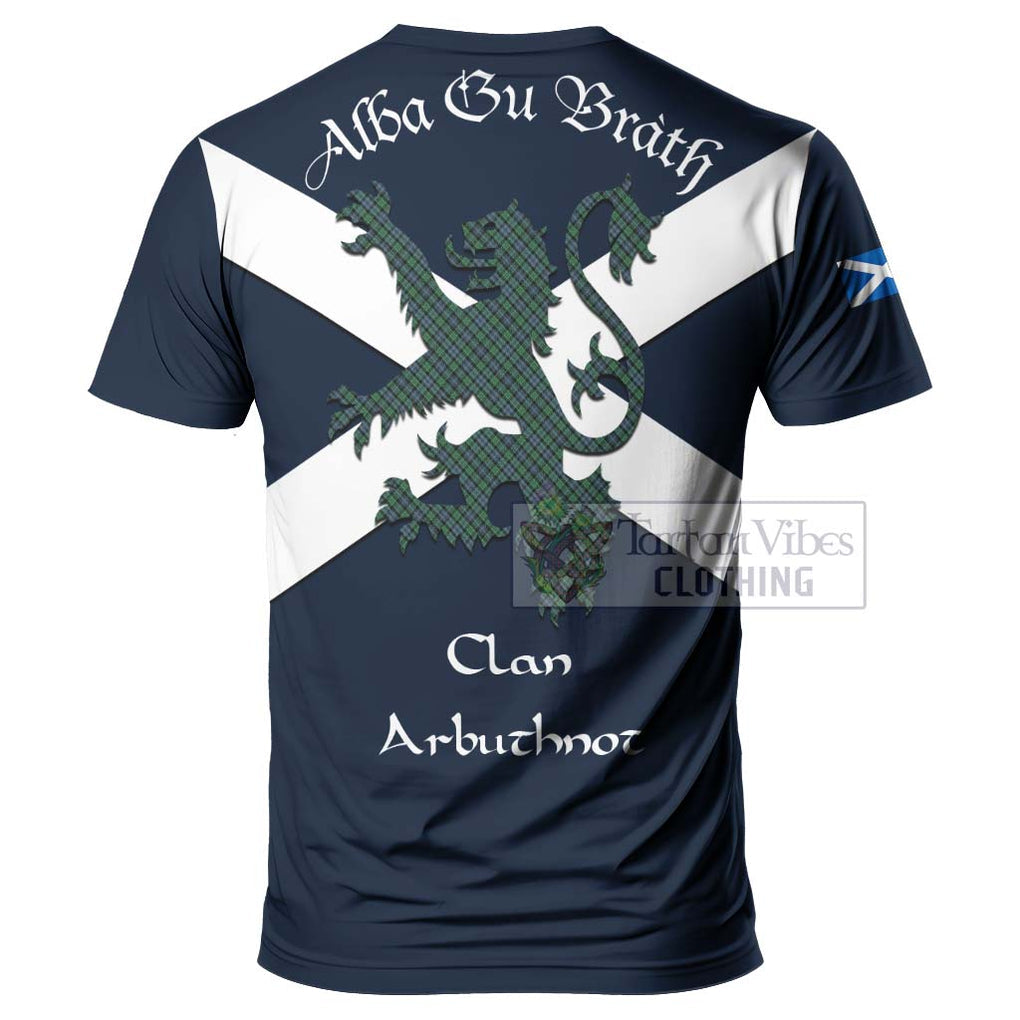 Tartan Vibes Clothing Arbuthnot Tartan Lion Rampant T-Shirt – Proudly Display Your Heritage with Alba Gu Brath and Clan Name