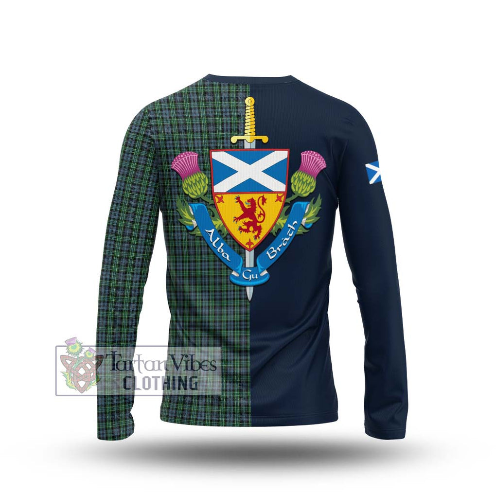 Tartan Vibes Clothing Arbuthnot Tartan Long Sleeve T-Shirt with Scottish Lion Royal Arm Half Style