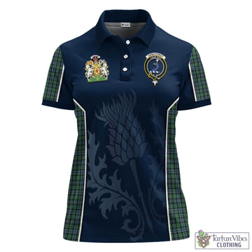 Arbuthnot Tartan Women's Polo Shirt with Family Crest and Scottish Thistle Vibes Sport Style