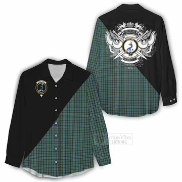 Arbuthnot Tartan Women's Casual Shirt with Family Crest and Military Logo Style