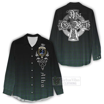 Arbuthnot Tartan Women's Casual Shirt Featuring Alba Gu Brath Family Crest Celtic Inspired