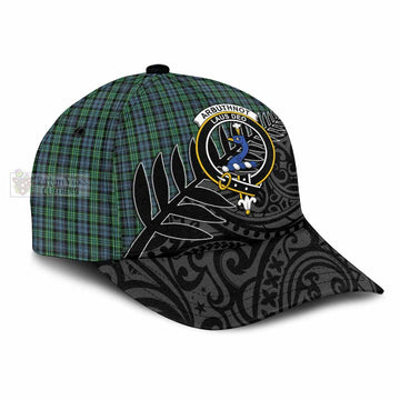 Arbuthnot Tartan Classic Cap with New Zealand Silver Fern Half Style