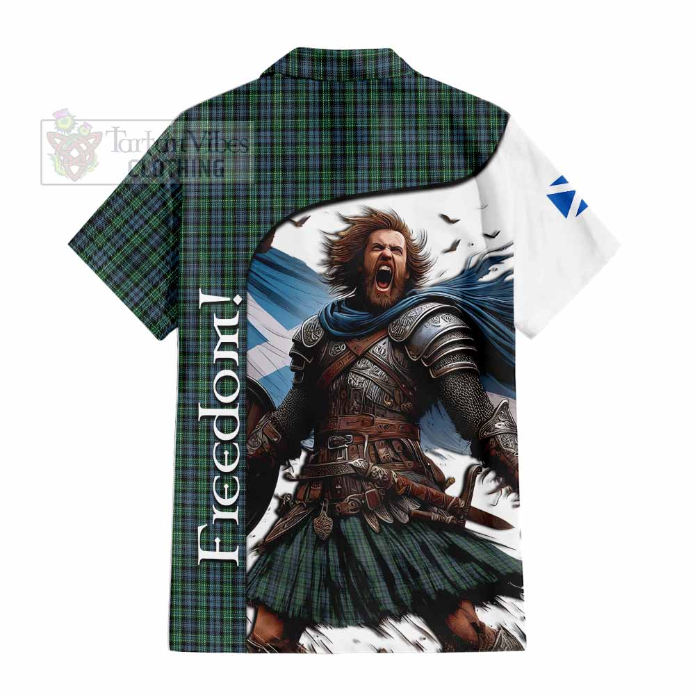 Tartan Vibes Clothing Arbuthnot Crest Tartan Short Sleeve Button Shirt Inspired by the Freedom of Scottish Warrior