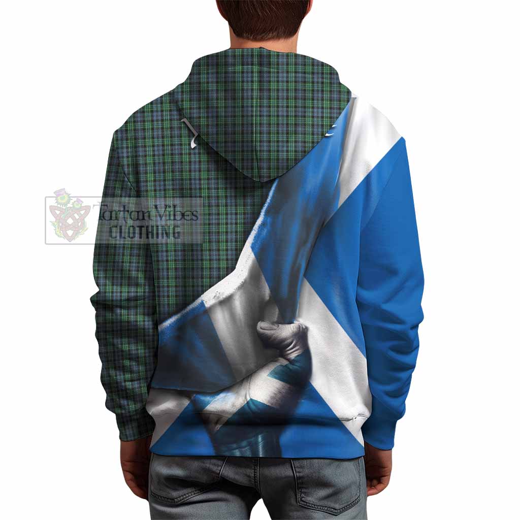 Tartan Vibes Clothing Arbuthnot Tartan Hoodie with Family Crest Scotland Patriotic Style