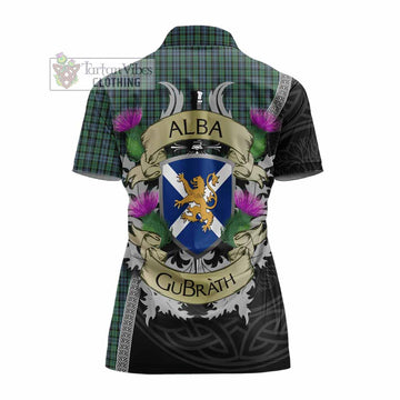Arbuthnot Tartan Family Crest Women's Polo Shirt Lion Rampant Royal Thistle Shield Celtic Inspired - Tartan Vibes Clothing