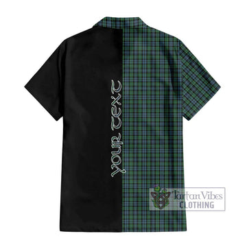 Arbuthnot Tartan Short Sleeve Button Shirt with Family Crest and Half Of Me Style