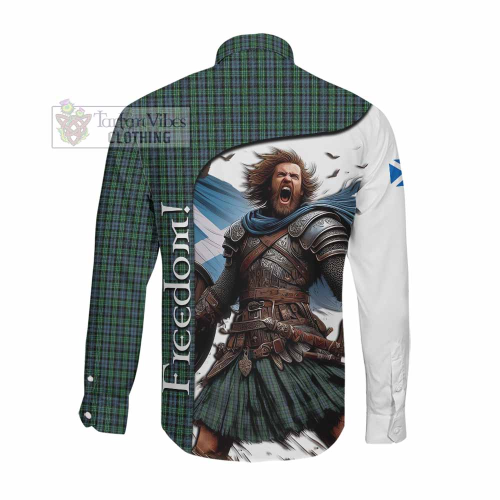 Tartan Vibes Clothing Arbuthnot Crest Tartan Long Sleeve Button Shirt Inspired by the Freedom of Scottish Warrior