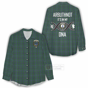 Arbuthnot Tartan Women's Casual Shirt with Family Crest DNA In Me Style