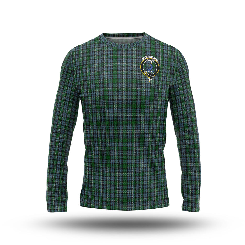 Arbuthnot Tartan Long Sleeve T-Shirt with Family Crest - Tartanvibesclothing