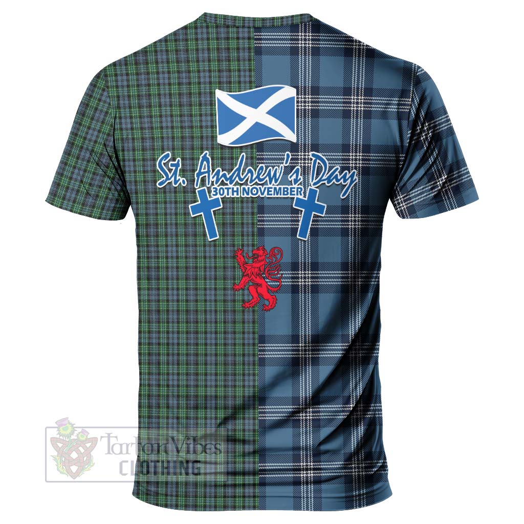 Tartan Vibes Clothing Arbuthnot Tartan T-Shirt Happy St. Andrew's Day Half Tartan Style