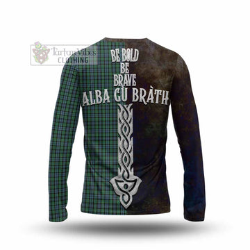 Arbuthnot Tartan Family Crest Long Sleeve T-Shirt Alba Gu Brath Be Brave Lion Ancient Style - Tartan Vibes Clothing
