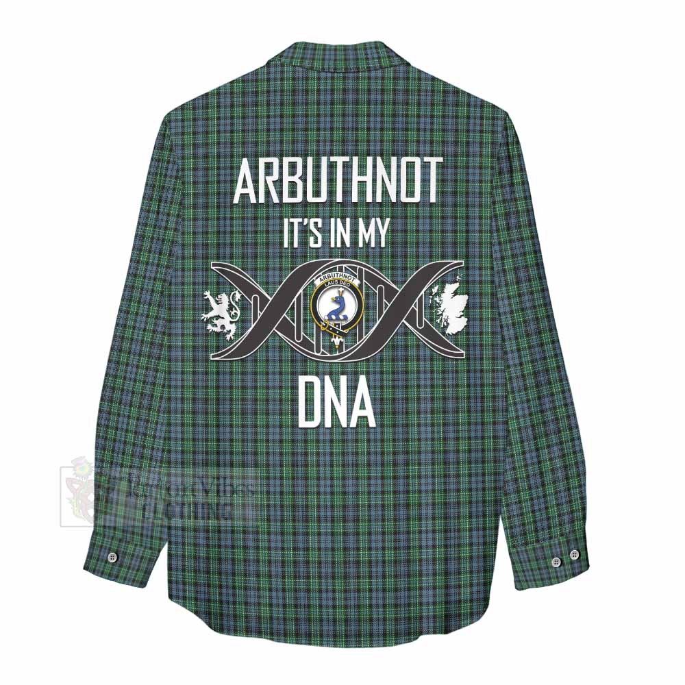 Tartan Vibes Clothing Arbuthnot Tartan Women's Casual Shirt with Family Crest DNA In Me Style