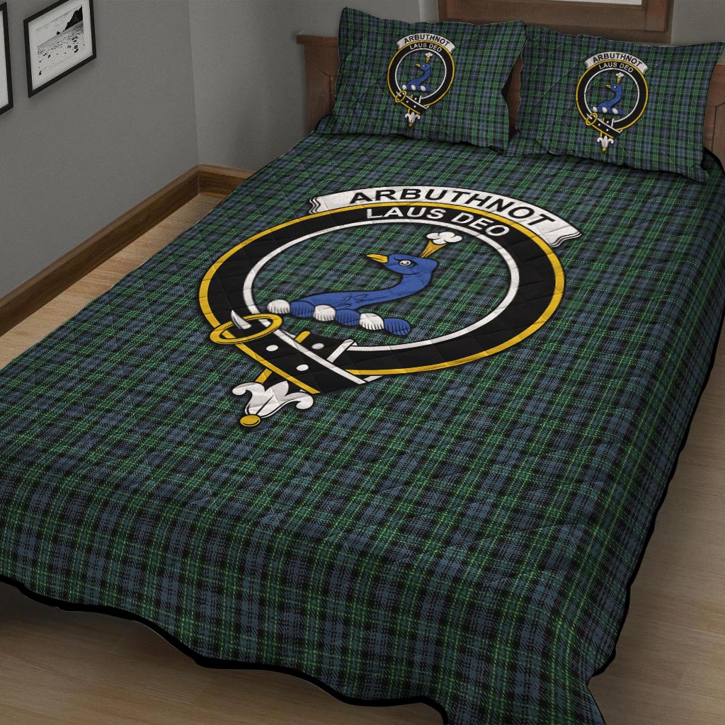 Arbuthnot Tartan Quilt Bed Set with Family Crest - Tartan Vibes Clothing