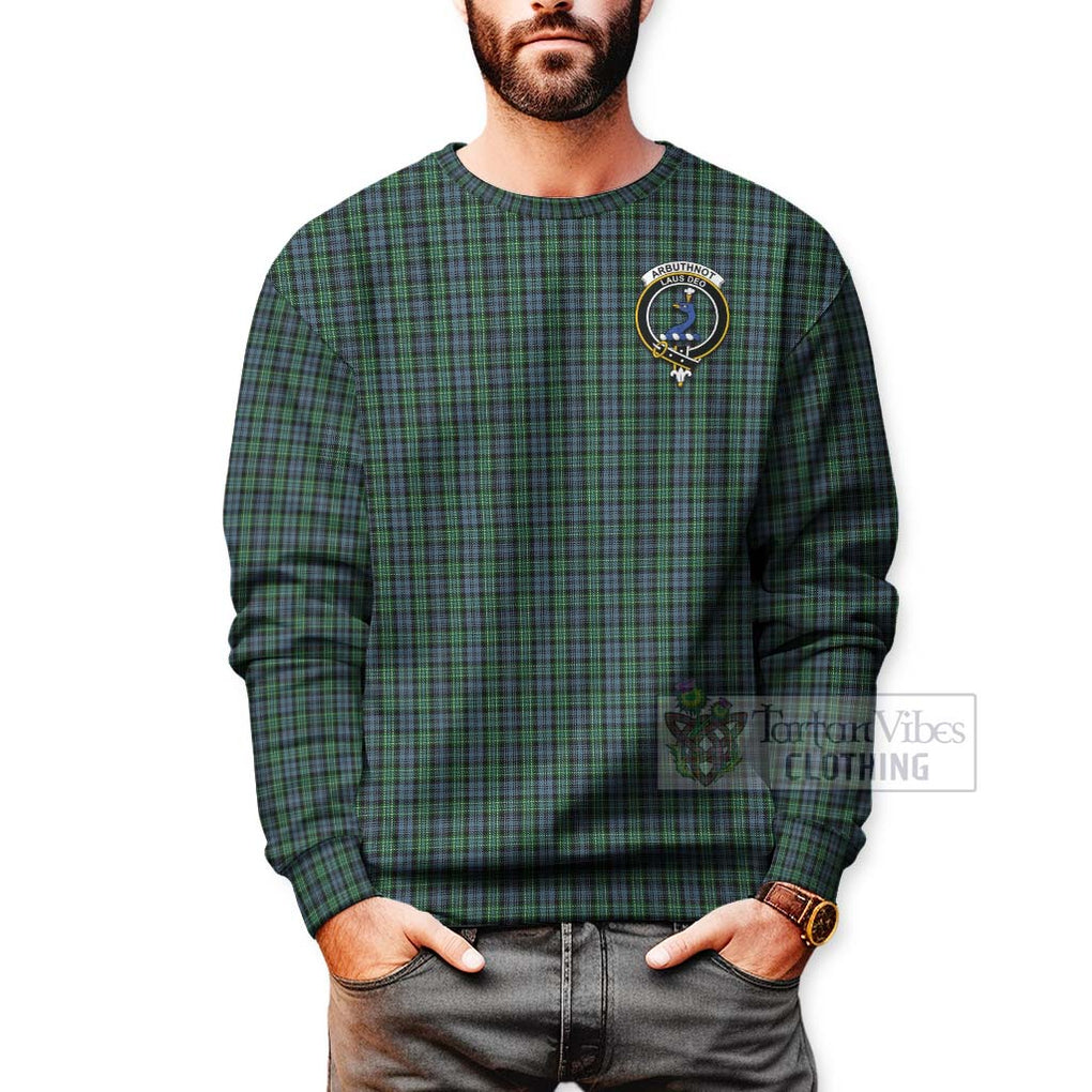 Tartan Vibes Clothing Arbuthnot Tartan Sweatshirt with Family Crest Celtic Skull Style