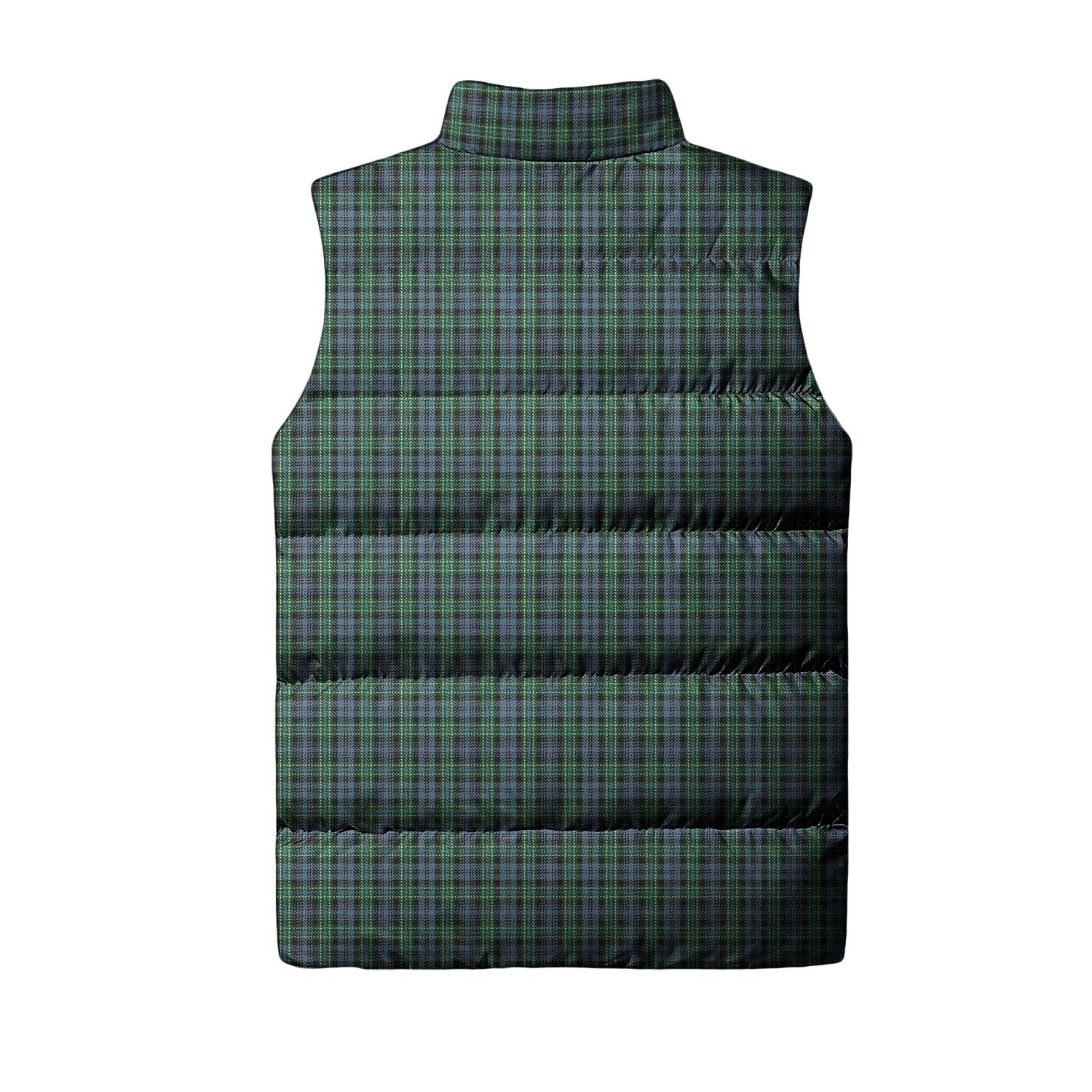 Arbuthnot Tartan Sleeveless Puffer Jacket with Family Crest - Tartanvibesclothing