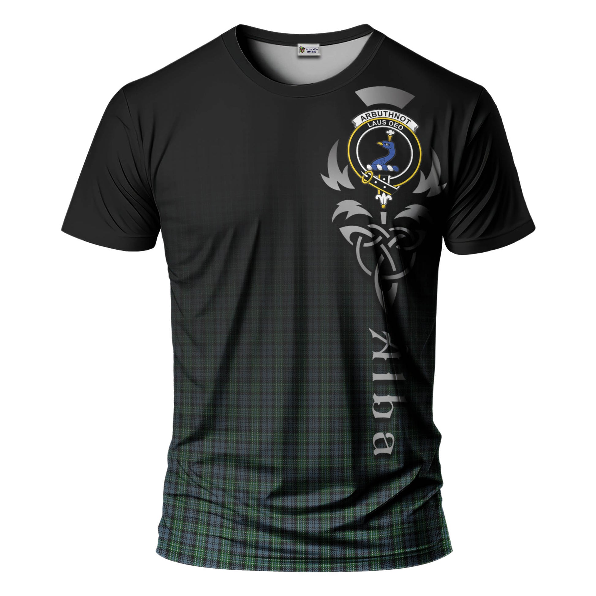 Tartan Vibes Clothing Arbuthnot Tartan T-Shirt Featuring Alba Gu Brath Family Crest Celtic Inspired