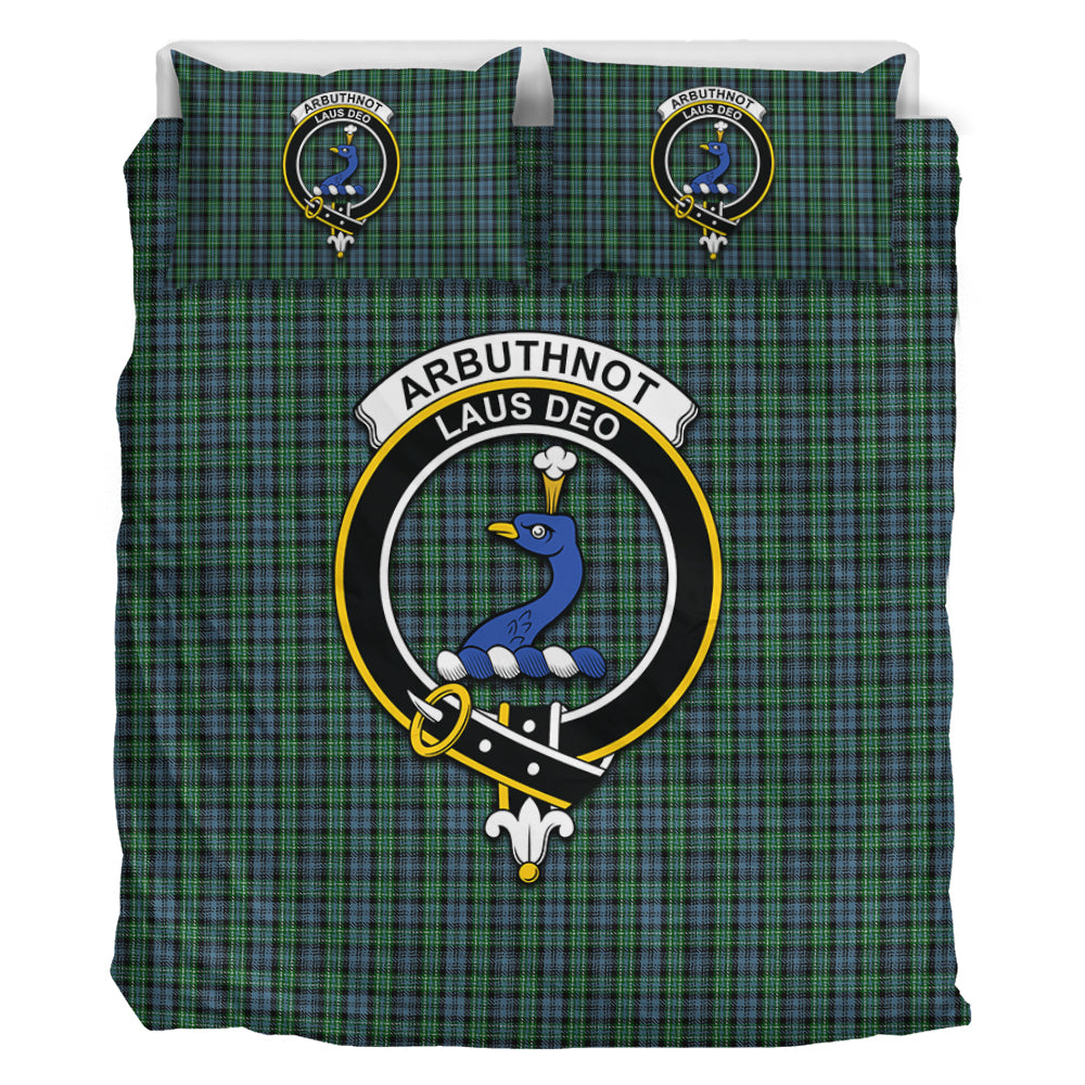 Arbuthnot Tartan Bedding Set with Family Crest - Tartan Vibes Clothing