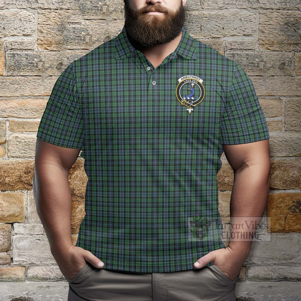 Arbuthnot Tartan Polo Shirt with Family Crest Celtic Skull Style - Tartan Vibes Clothing
