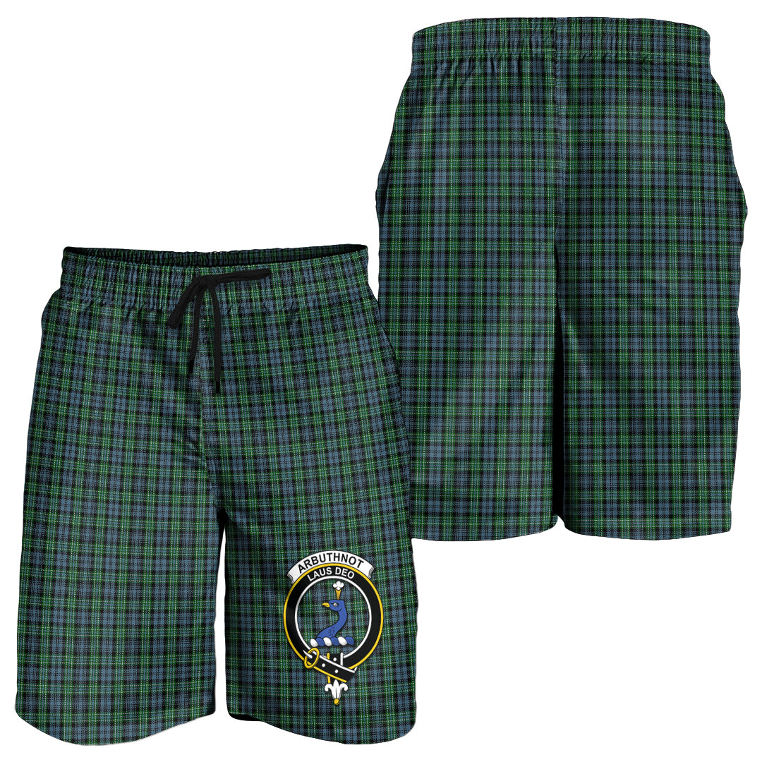 Arbuthnot Tartan Mens Shorts with Family Crest - Tartanvibesclothing