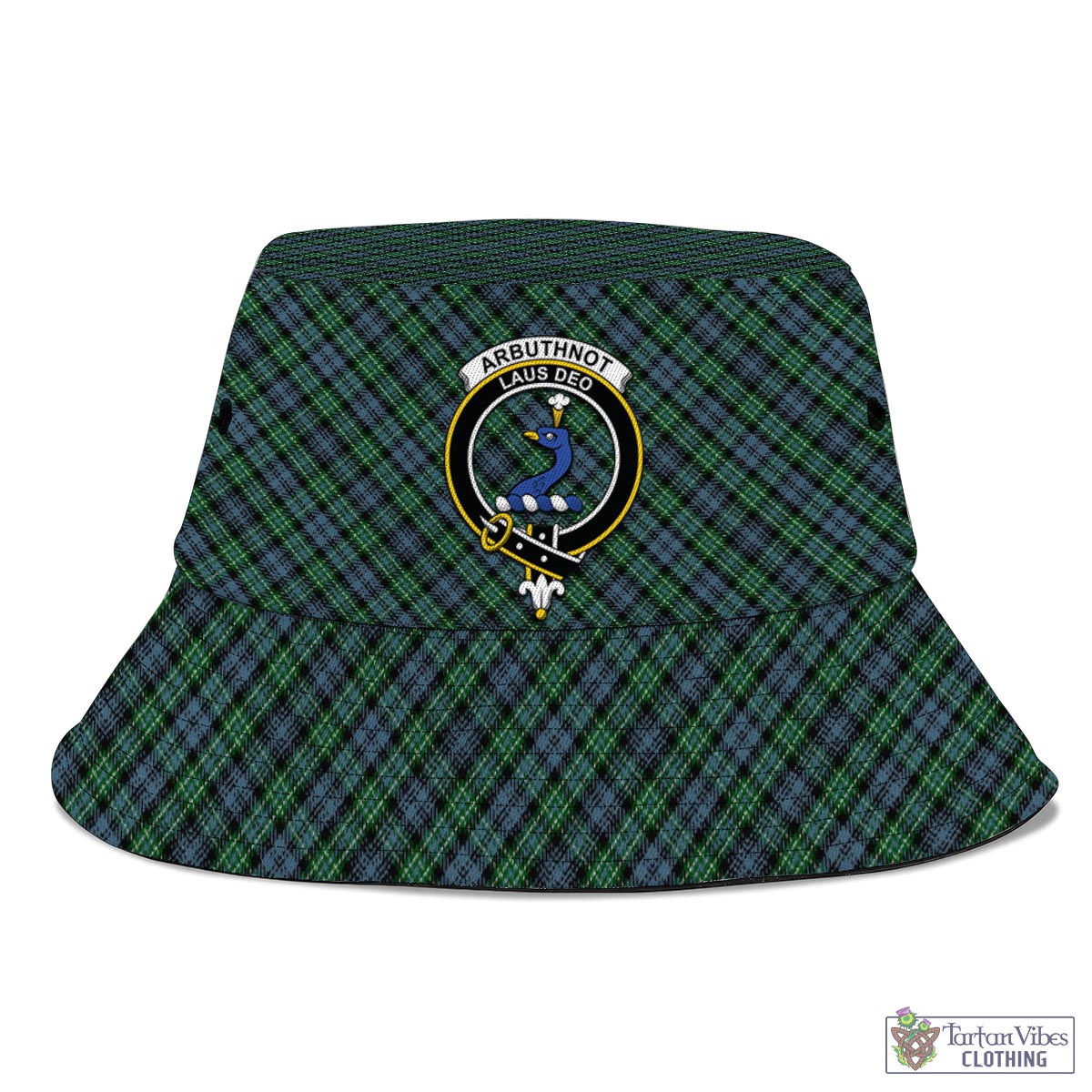 Tartan Vibes Clothing Arbuthnot Tartan Bucket Hat with Family Crest